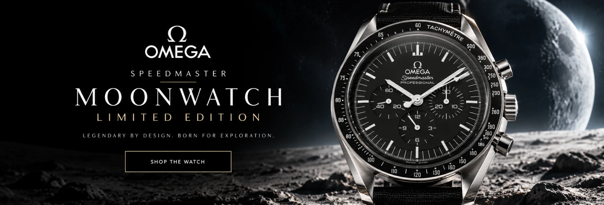 Omega Speedmaster Moonwatch Limited Edition — Legendary by design. Born for exploration.
